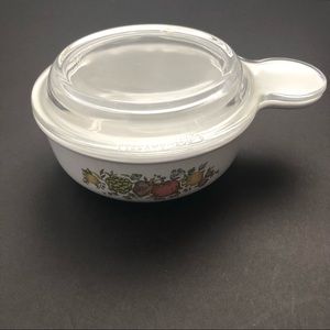 Vintage Corningware P-150-B Spice of Life Grab It Bowl with Pyrex Lid